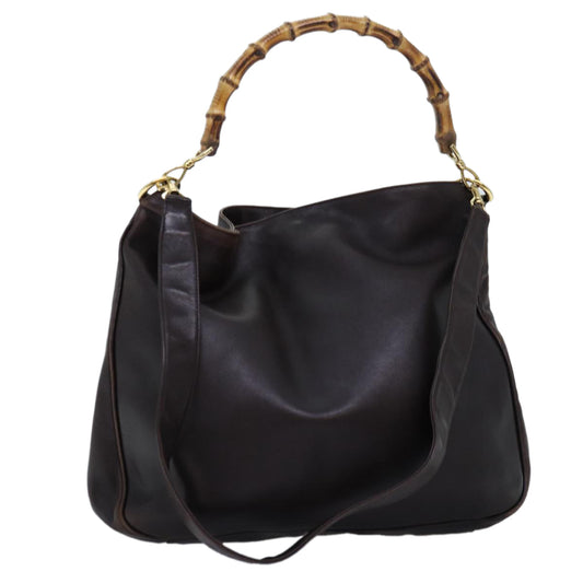 Luxury Gucci Trending 2025 Bamboo Shoulder Bag Leather 2way Brown  72968