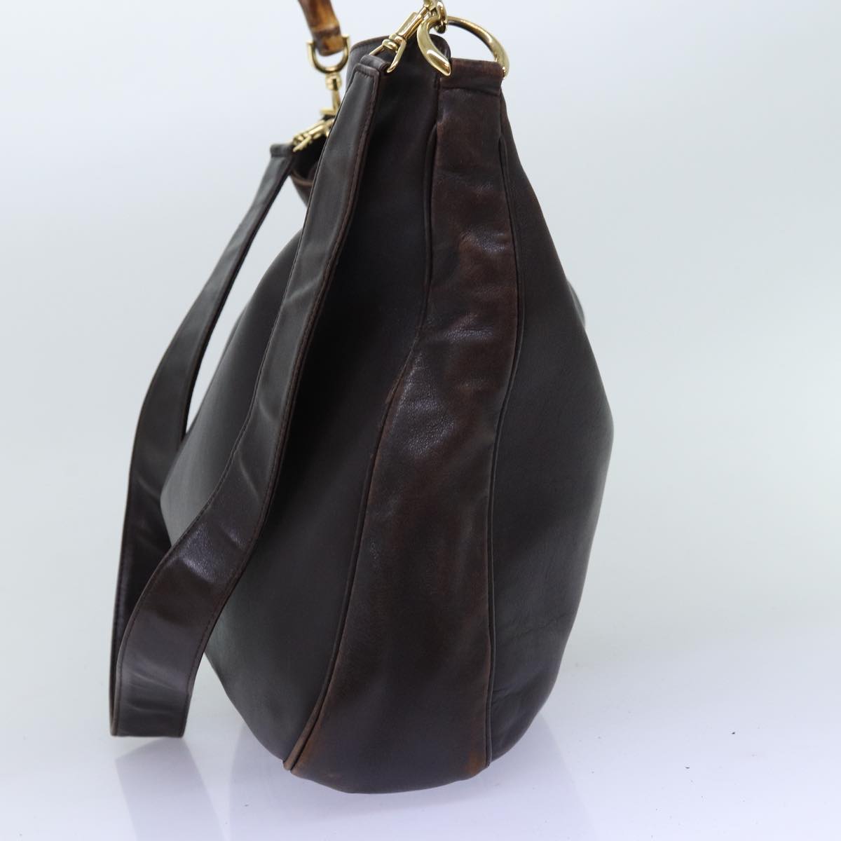 Luxury Gucci Trending 2025 Bamboo Shoulder Bag Leather 2way Brown  72968