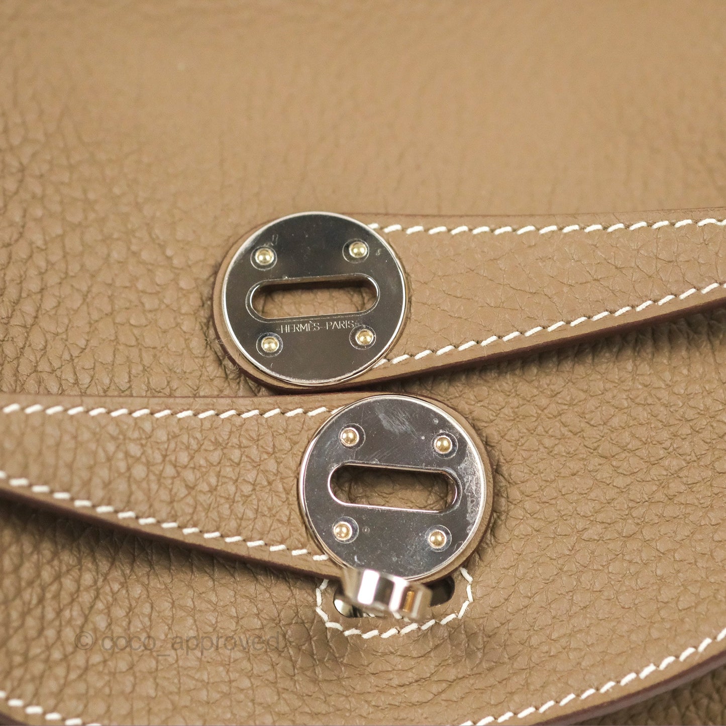 Hermès Lindy 26 Etoupe Clemence Palladium Hardware