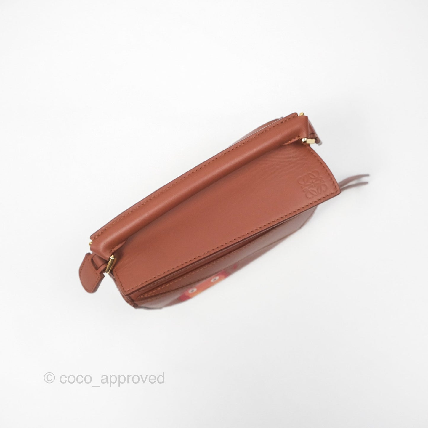 Loewe x Howls Moving Mini Puzzle Bag Tan Calfskin Gold Hardware