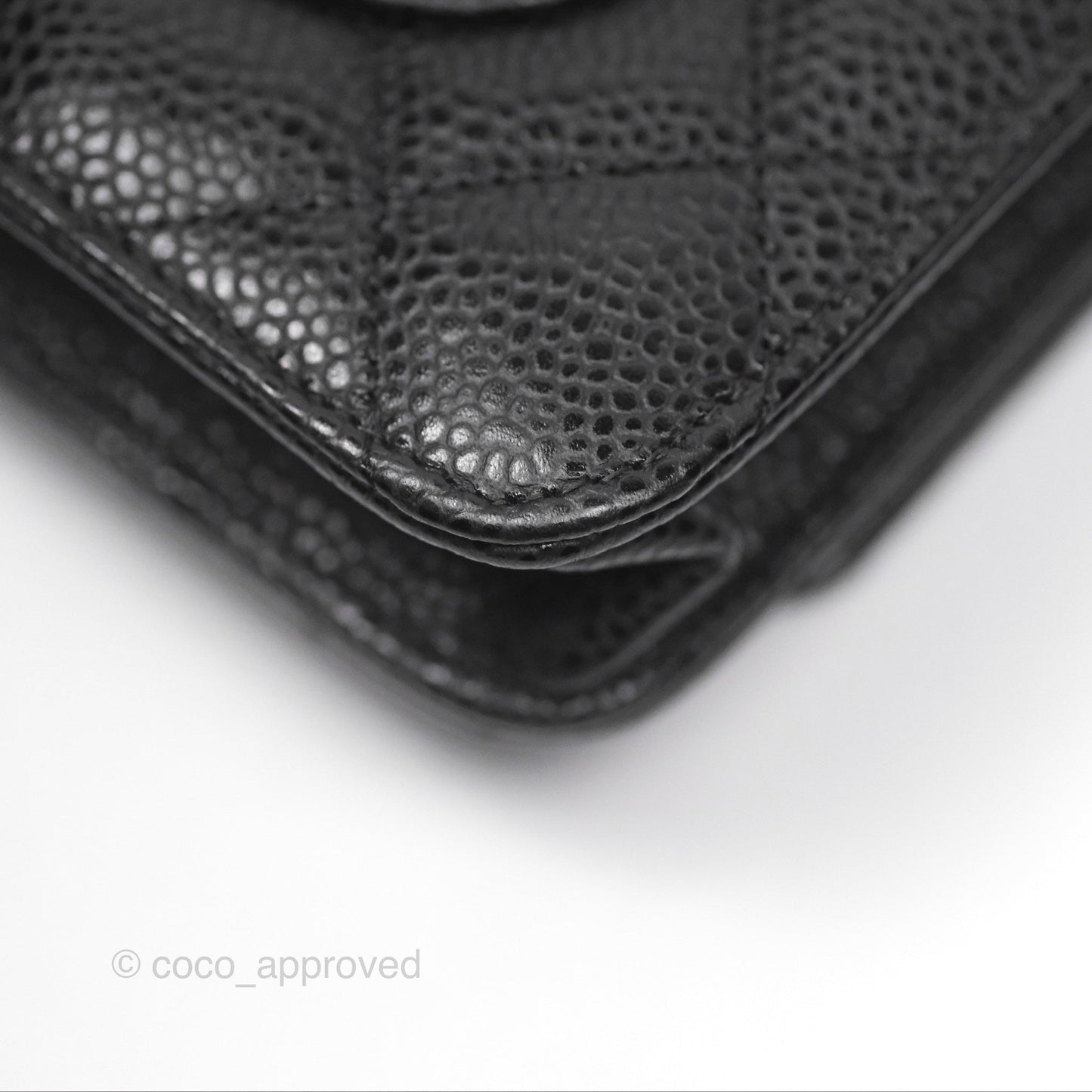 Chanel Classic Wallet On Chain WOC Quilted Black Caviar Gold Hardware
