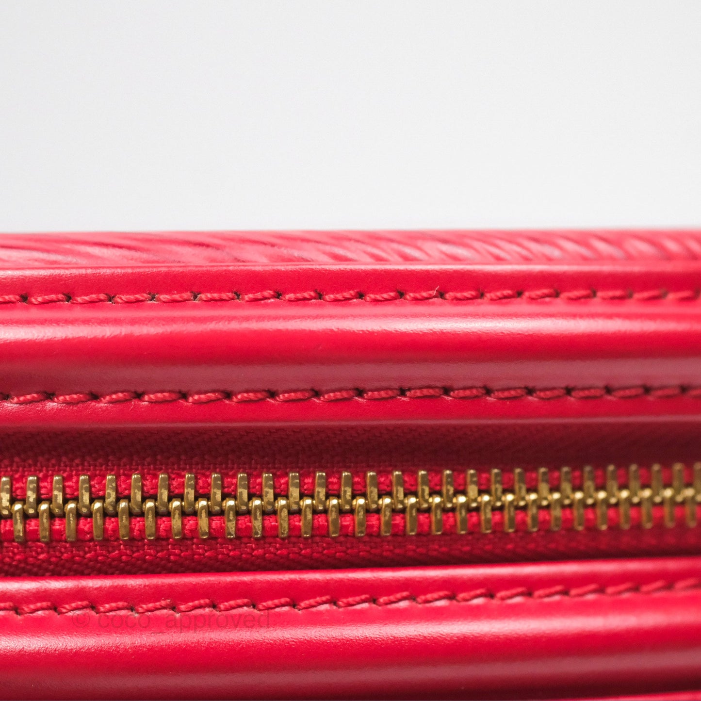 Louis Vuitton Epi Cannes Vanity Handbag Red Gold Hardware