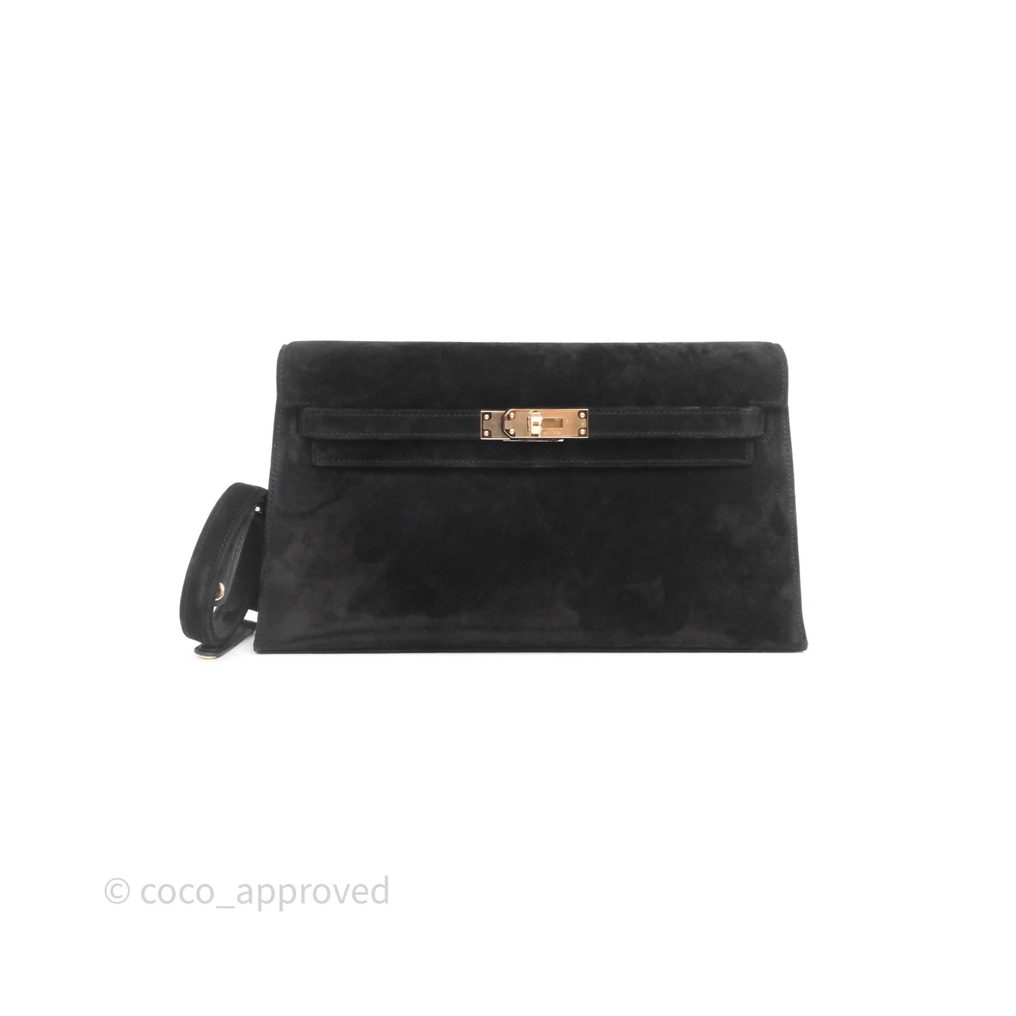 Hermès Kelly Elan Black Noir 89 Doblis Gold Hardware