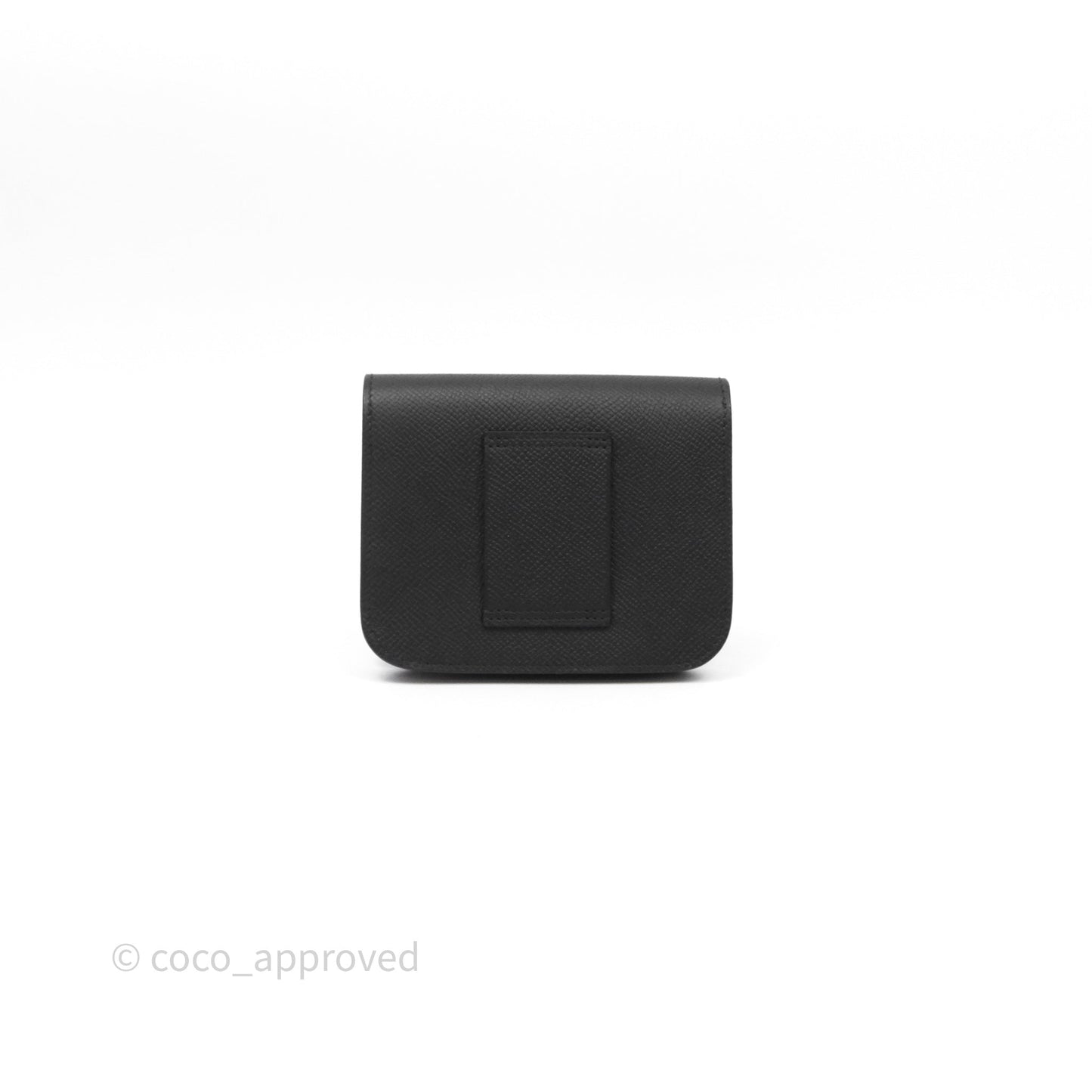 Hermès Constance Slim Wallet Noir 89 Epsom Palladium Hardware