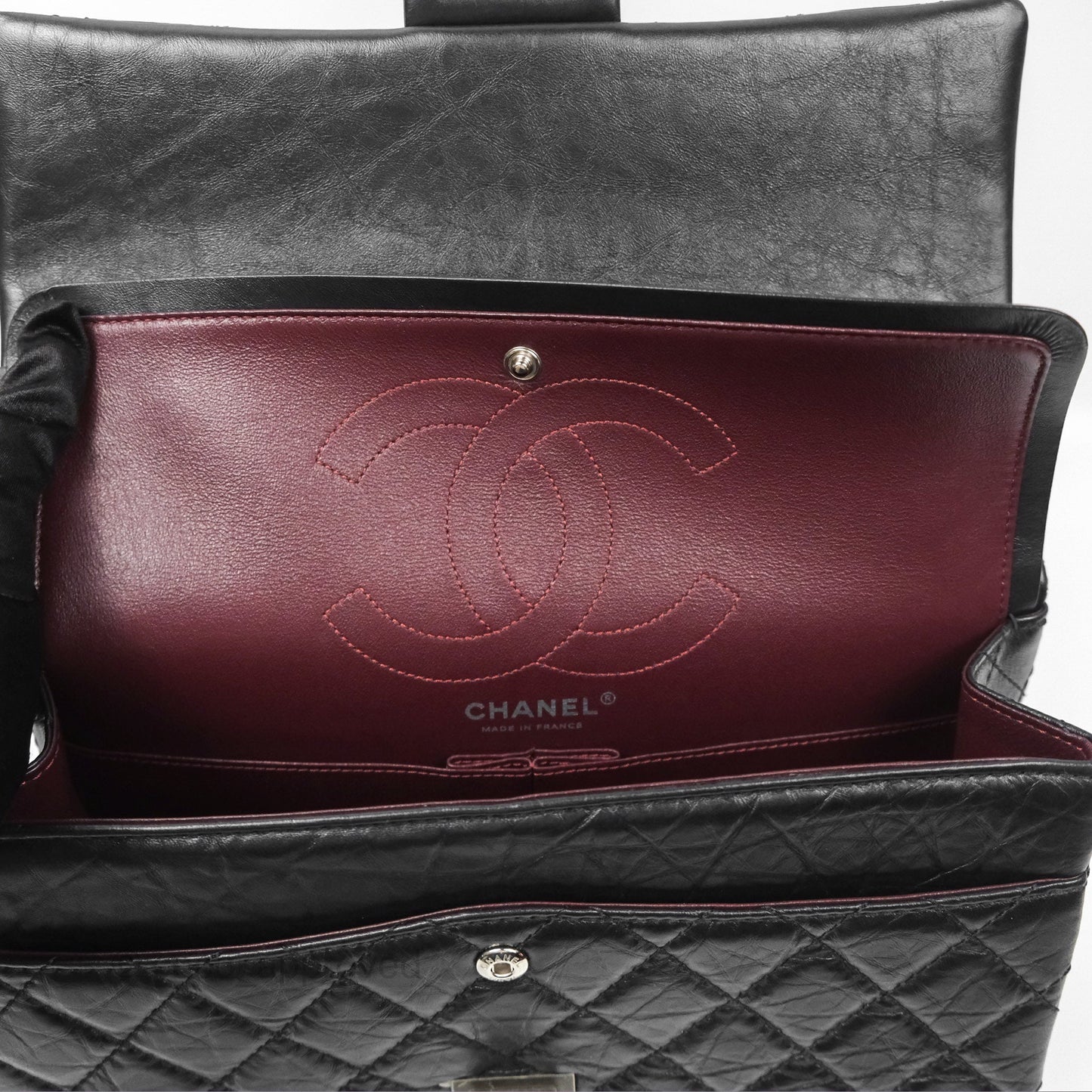 Chanel Reissue 226 Quilted Black Aged Calfskin Ruthenium Hardware