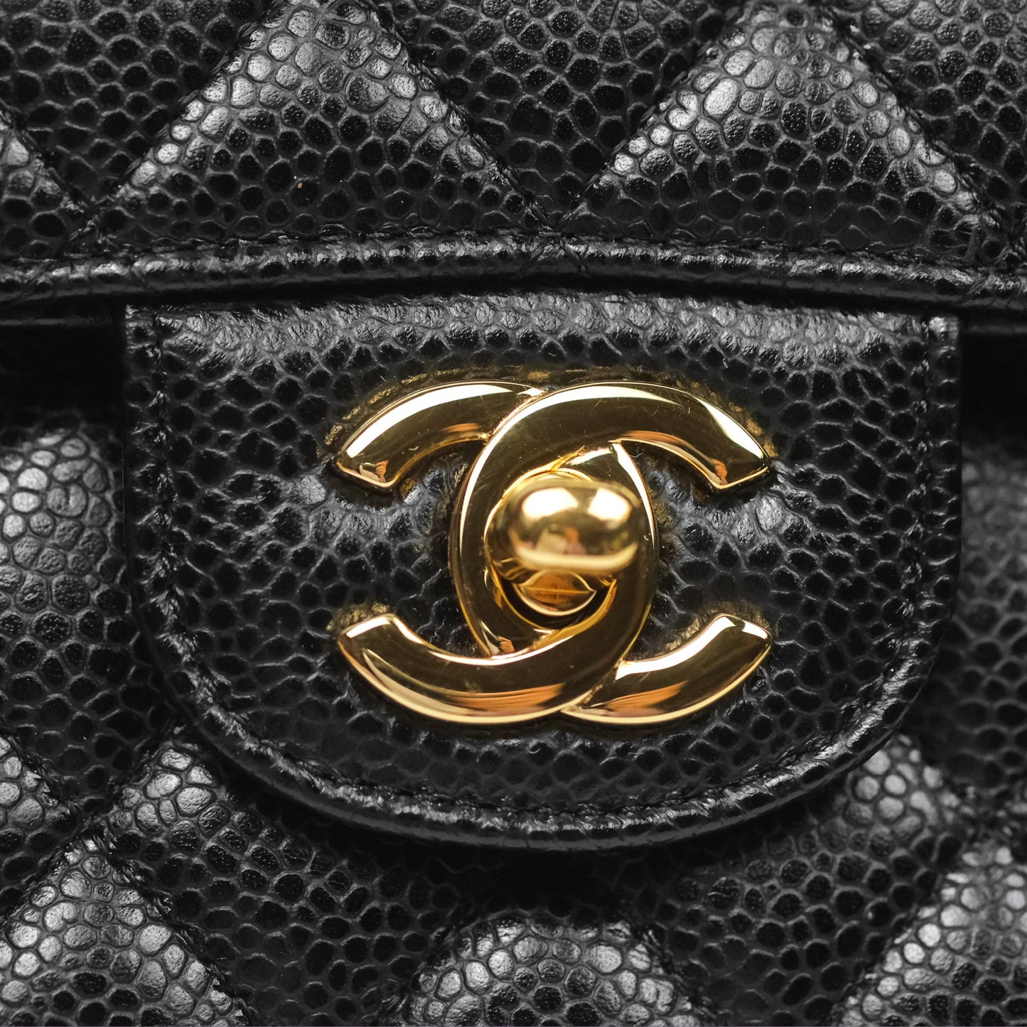 Chanel Small Classic Flap Quilted Black Caviar Gold Hardware