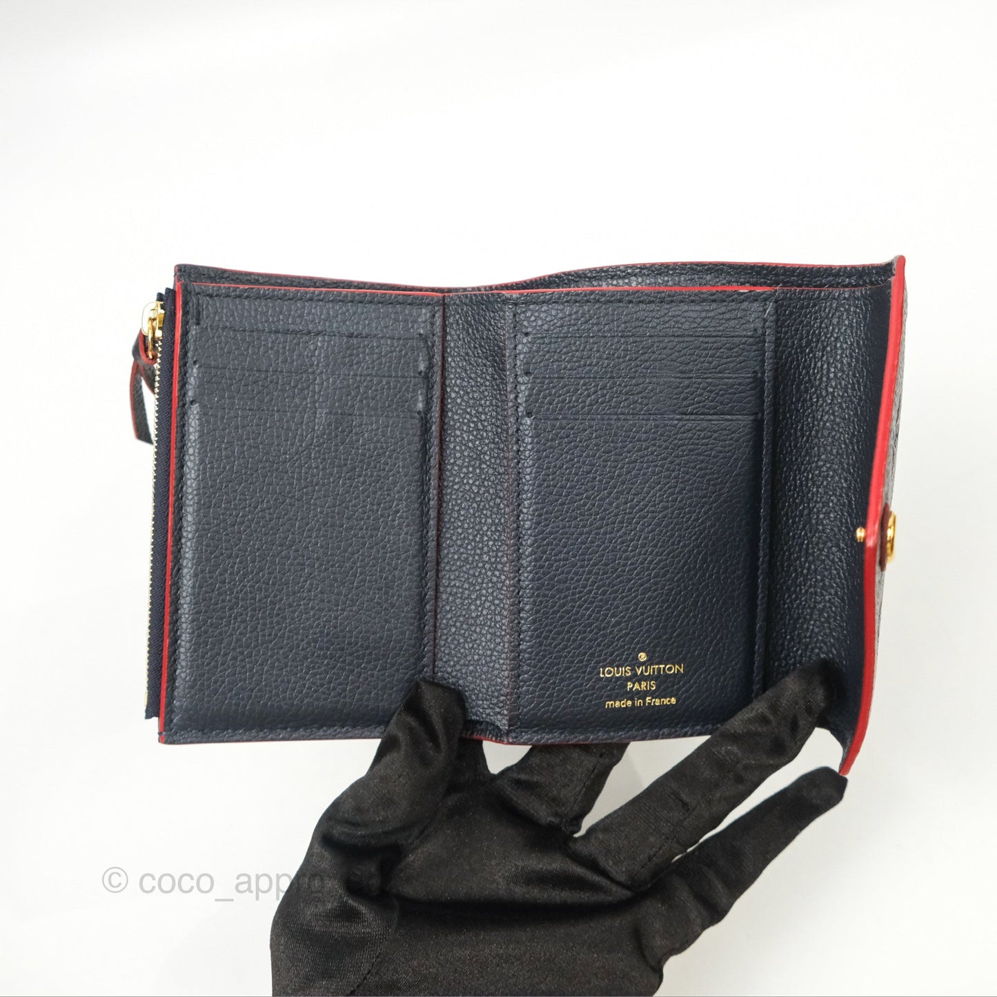 Louis Vuitton Victorine Wallet Marine Rouge Monogram Empreinte