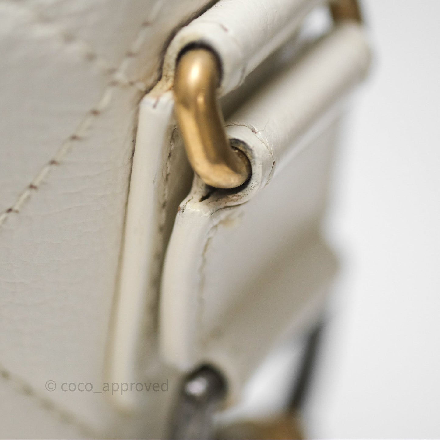 Chanel Small Gabrielle Hobo White Patent Goatskin Mixed Hardware