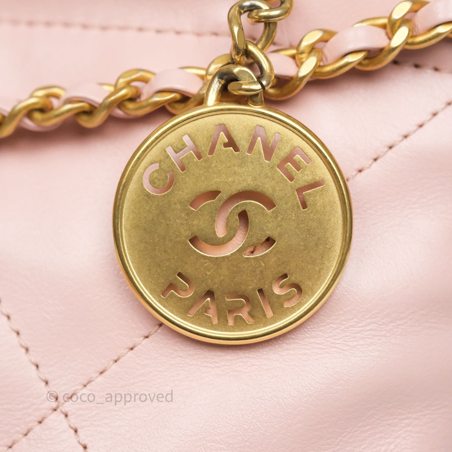 Chanel 22 Mini Bag Light Pink Shiny Crumpled Calfskin