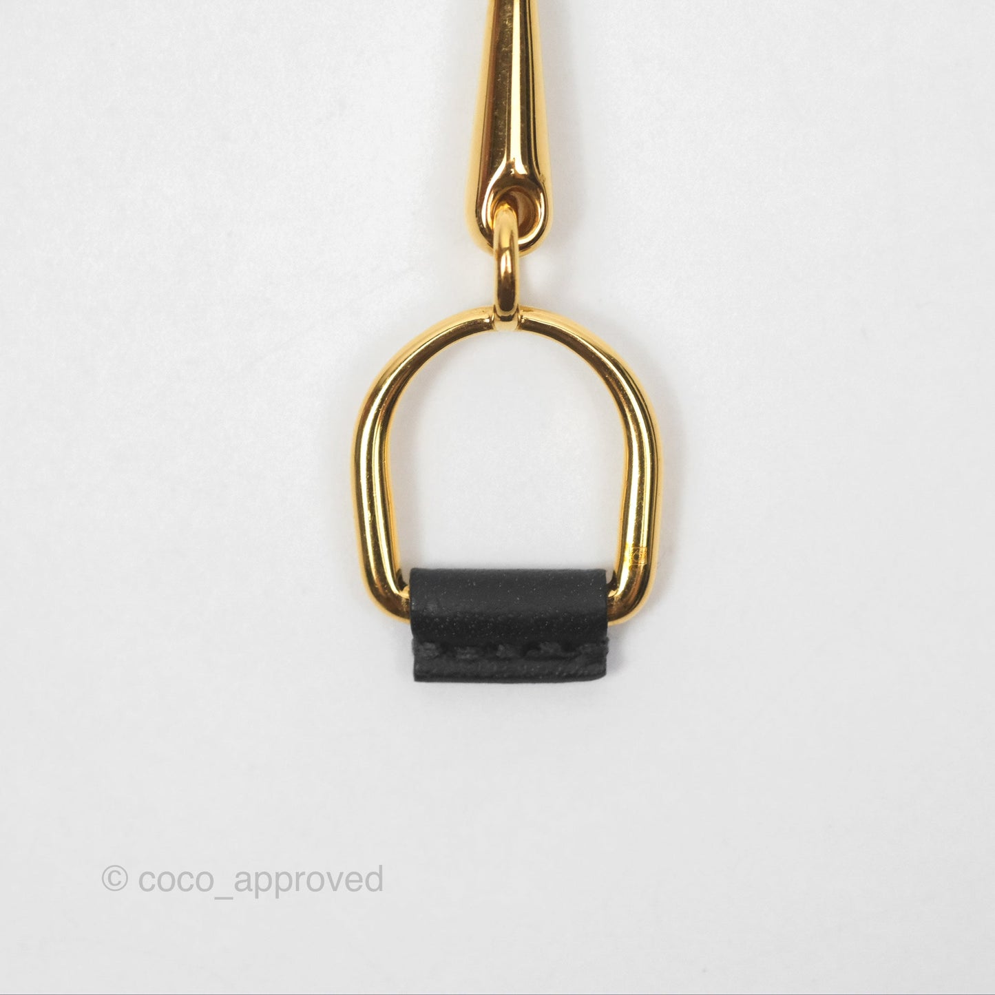 Heritage Equestre Pendant Small Model Black Swift Gold Hardware