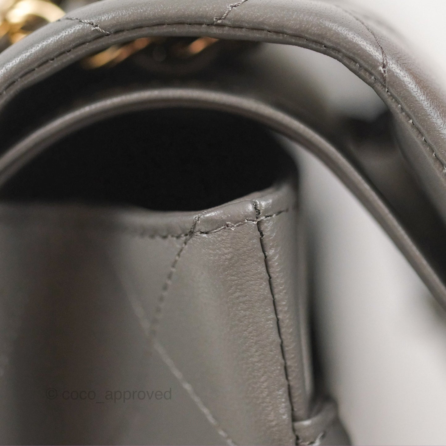 Chanel Jumbo Double Flap Dark Grey Lambskin Gold Hardware⁣⁣