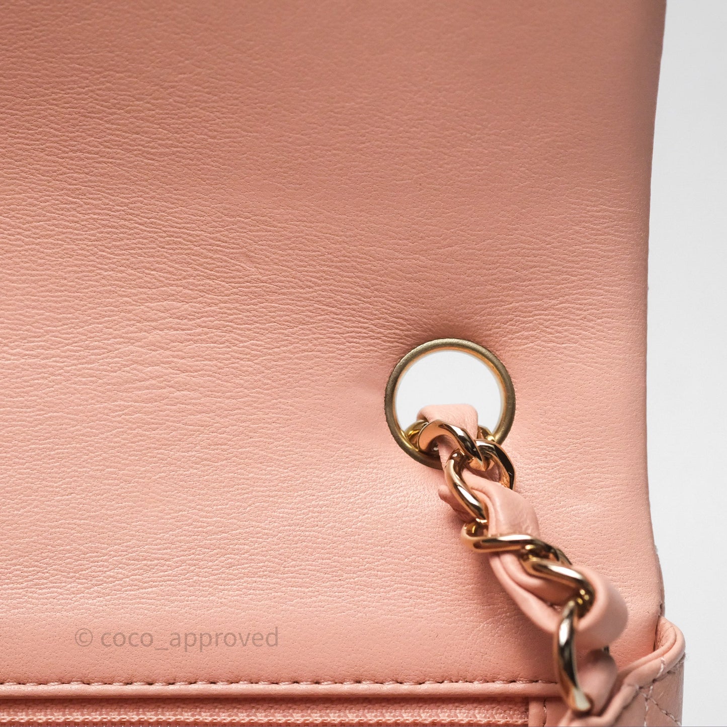 Chanel Quilted Mini Rectangular Flap Pink Lambskin Gold Hardware