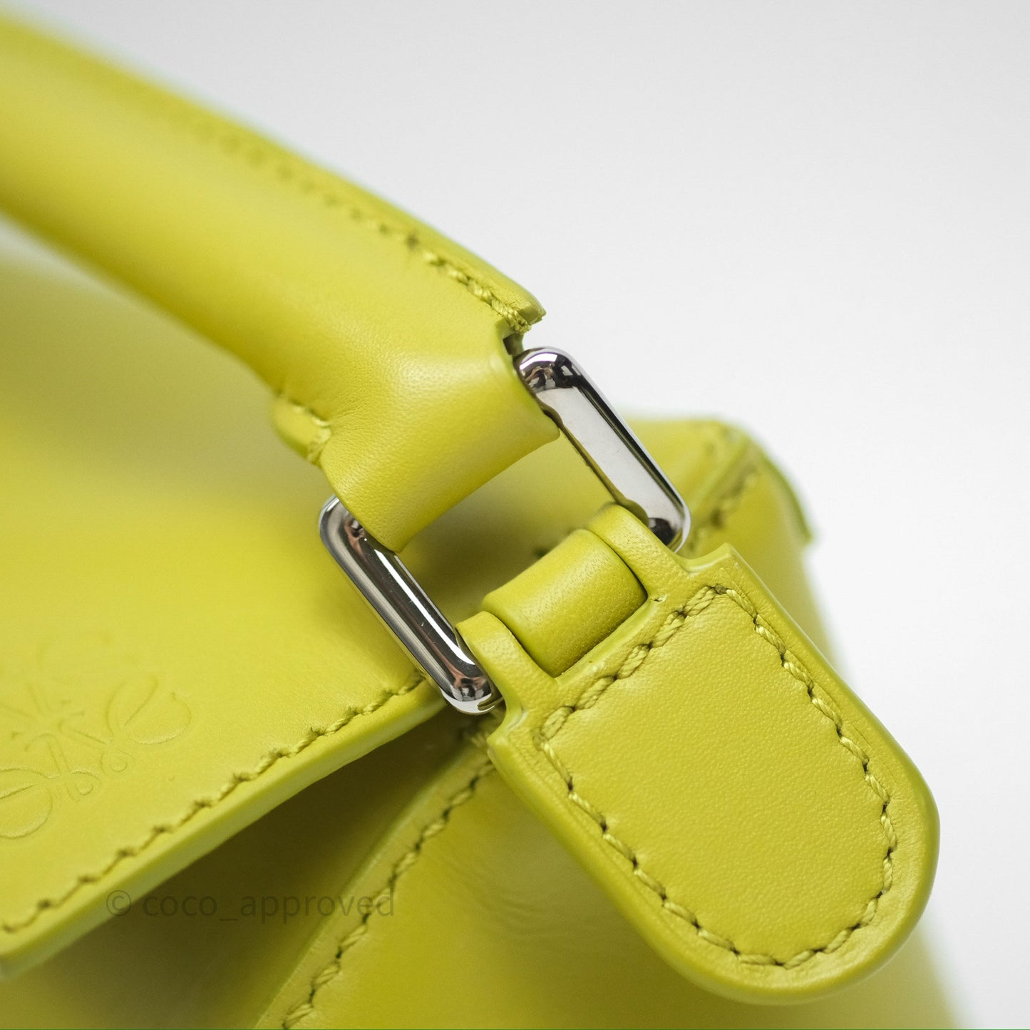 Loewe Mini Puzzle Edge Bag in Lime Smooth Calfskin