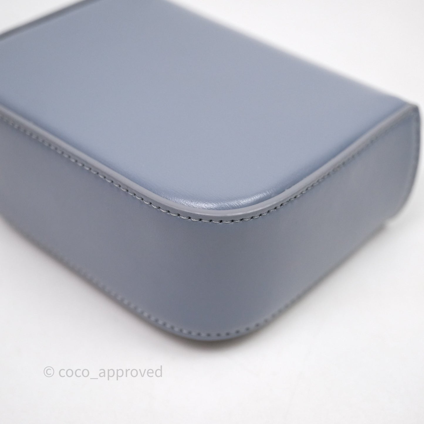 Celine Mini Triomphe Shiny Calfskin Blue Grey