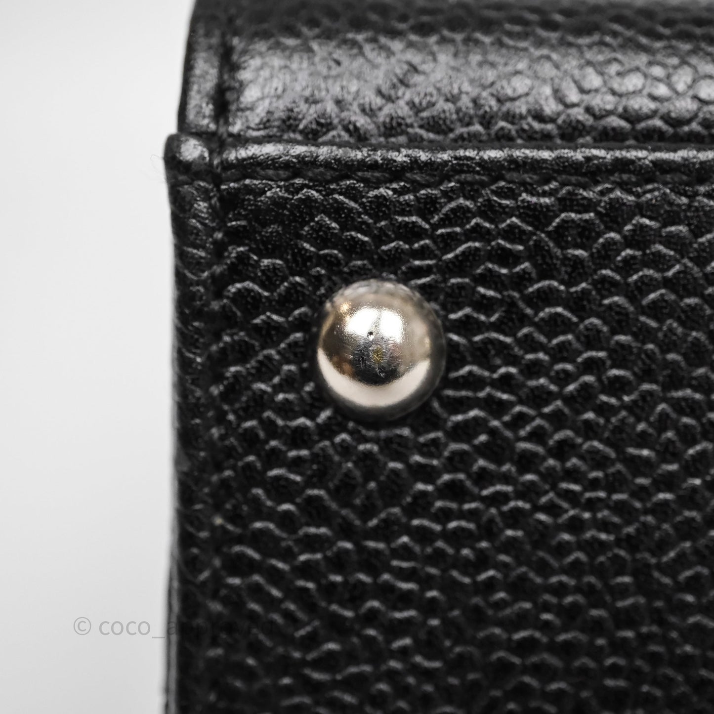 Chanel Vintage Tote Bag Black Caviar Silver Hardware