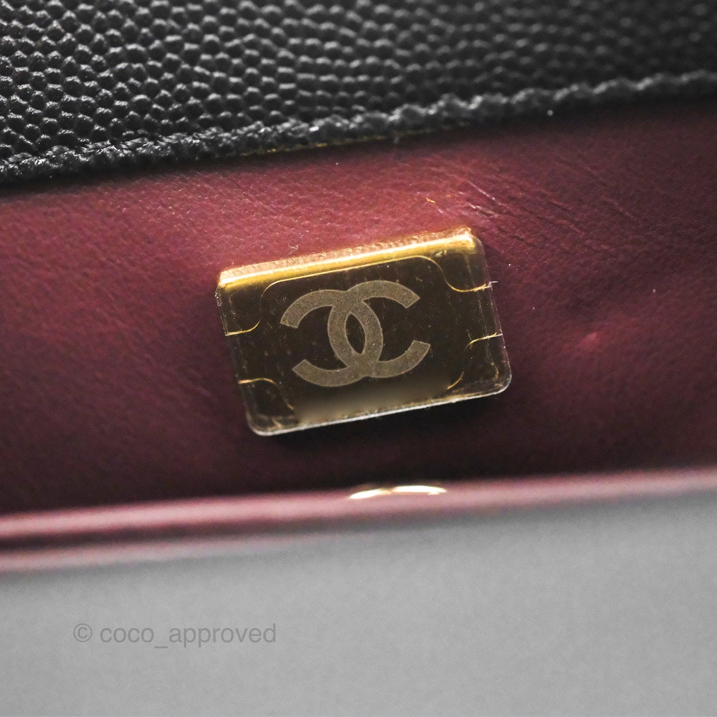 Chanel Mini Coco Handle Quilted Black Caviar Gold Hardware