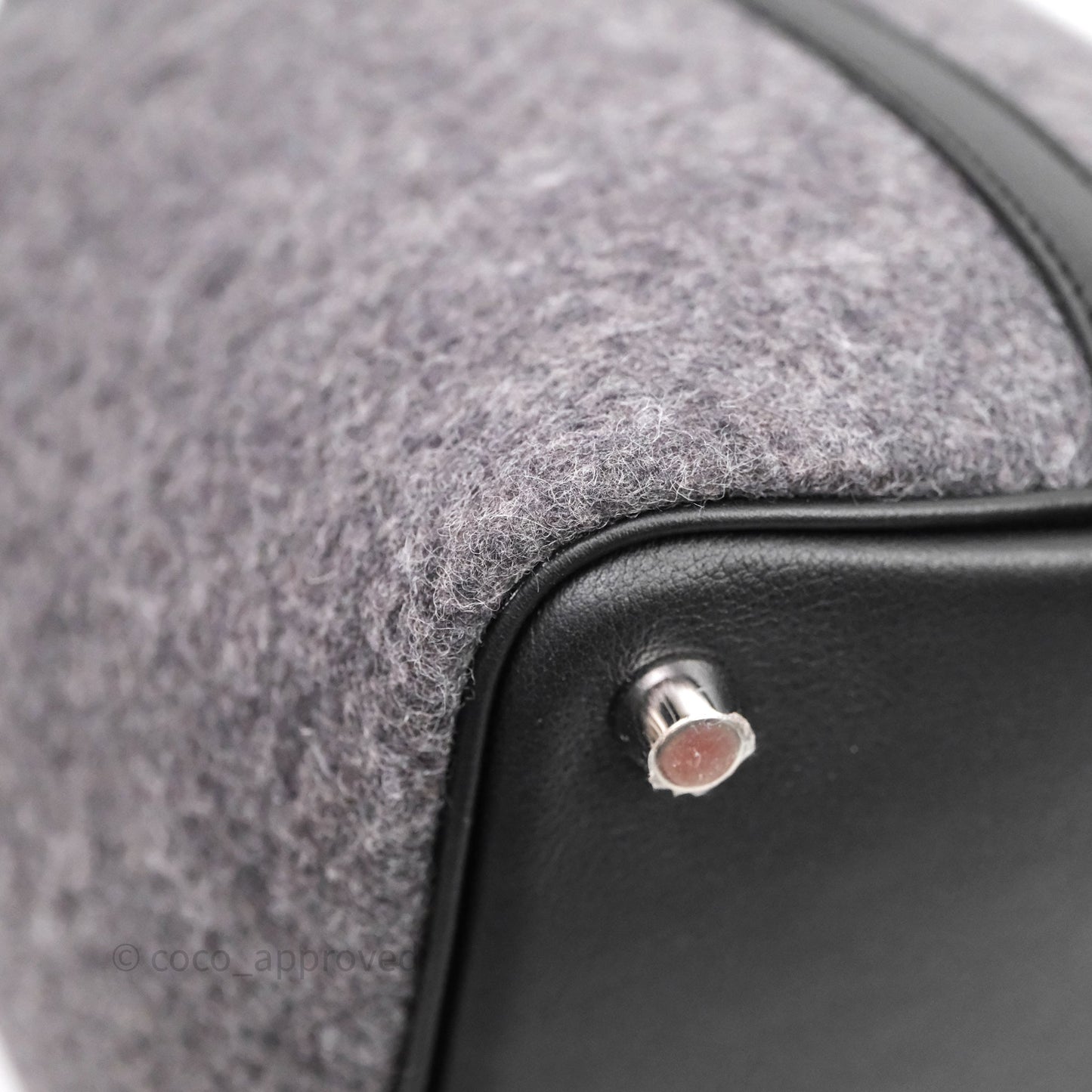 Hermes Picotin 18 Wool Gris Palladium Hardware
