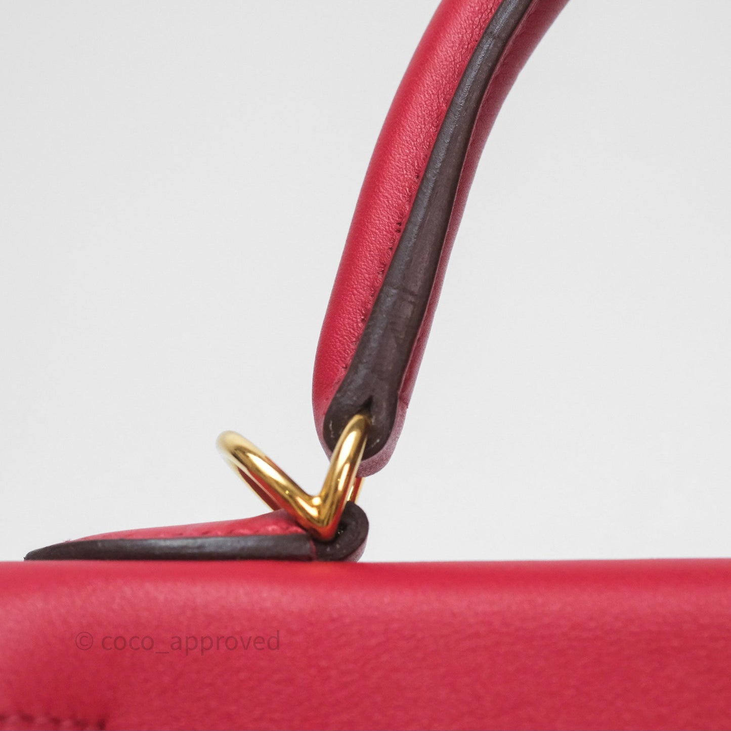 Hermès Kelly II 25 Retourne Swift Rouge Piment 5X Gold Hardware