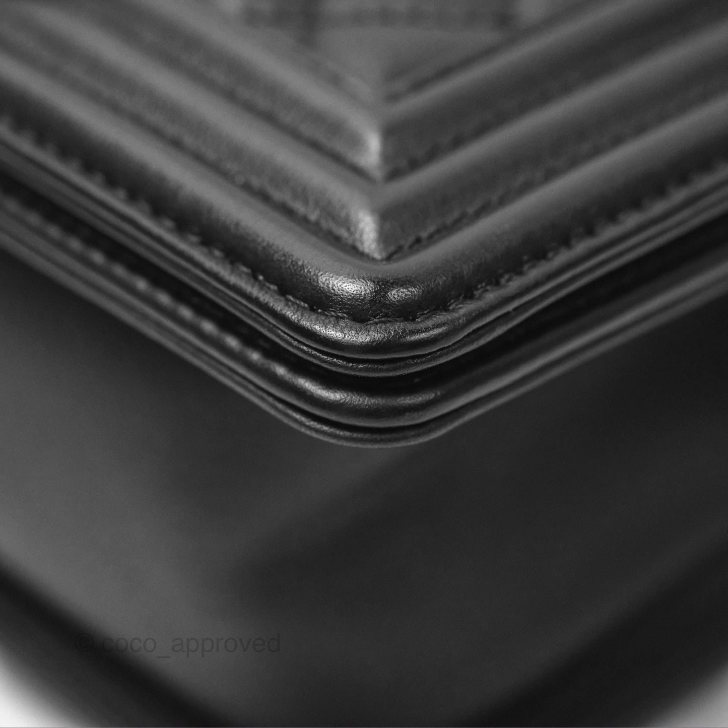 Chanel Small Boy Quilted Black Calfskin Ruthenium Hardware