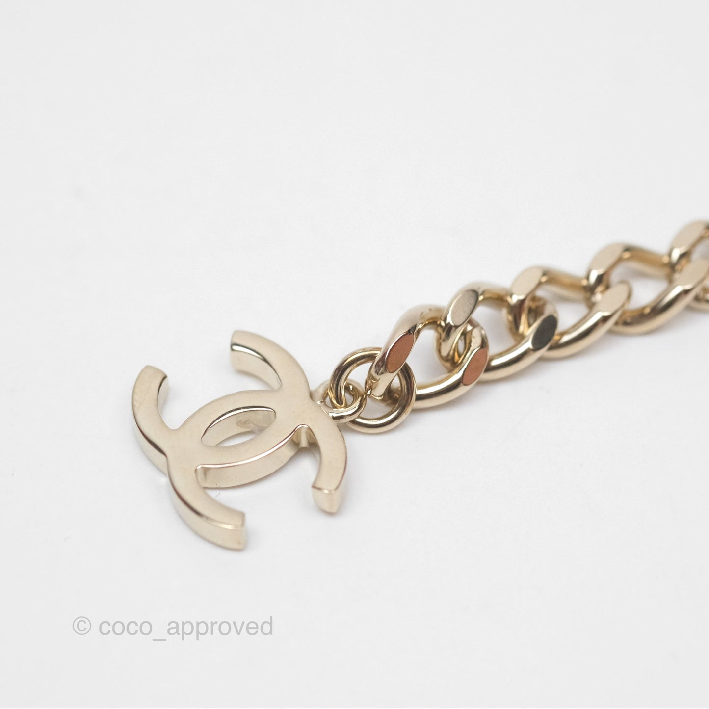 Chanel Logo Chain Choker Gold Tone 22S