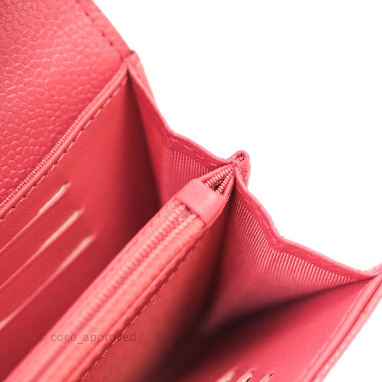 Chanel Classic Flap Wallet Pink Caviar Gold Hardware⁣ 18S