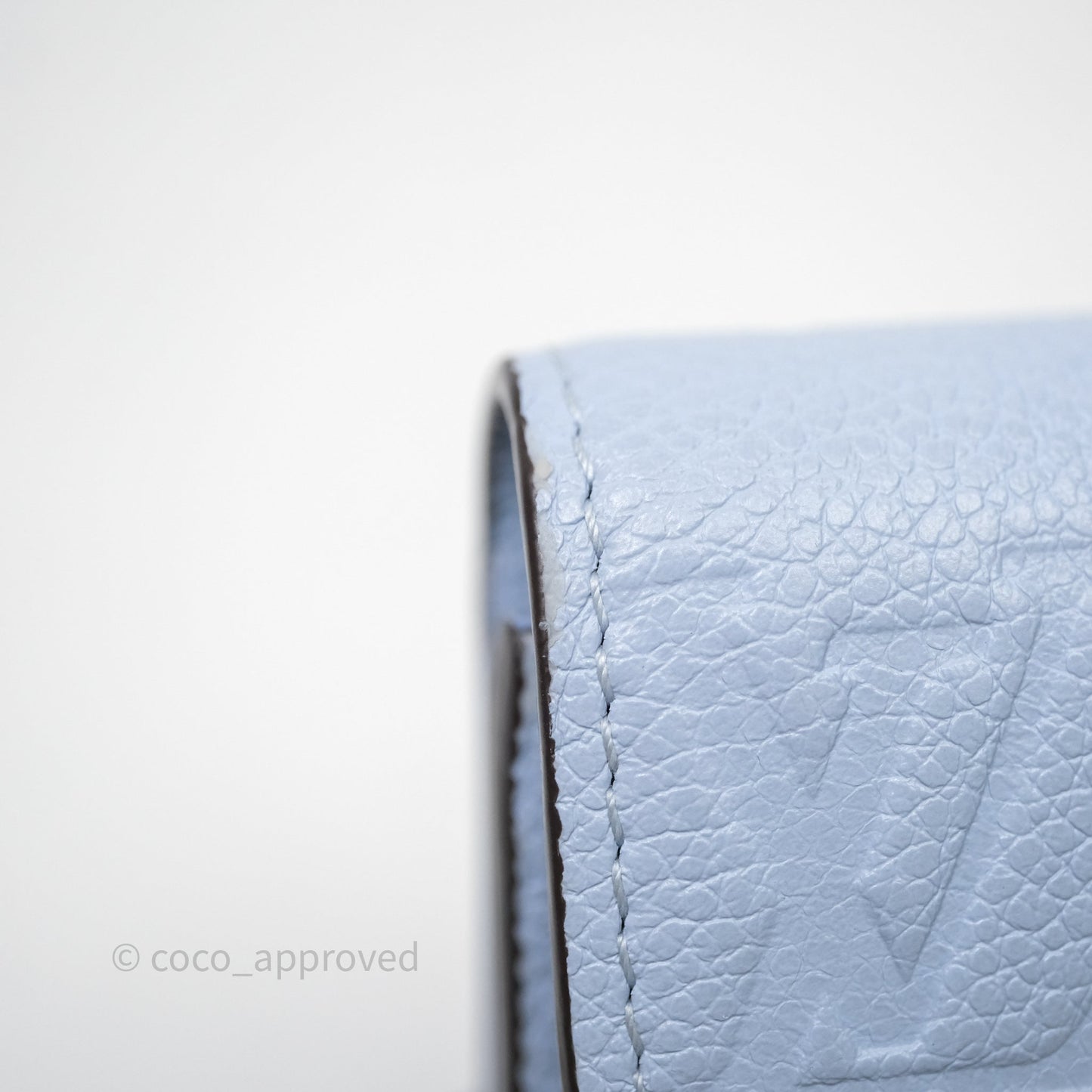 Louis Vuitton Rosali Coin Purse Empreinte Bleu Nuage Gold Hardware