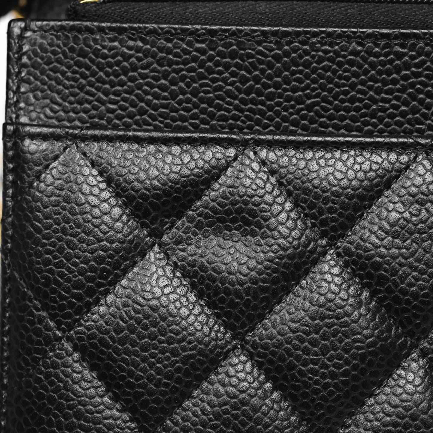 Chanel Classic Wallet On Chain WOC Quilted Black Caviar Gold Hardware