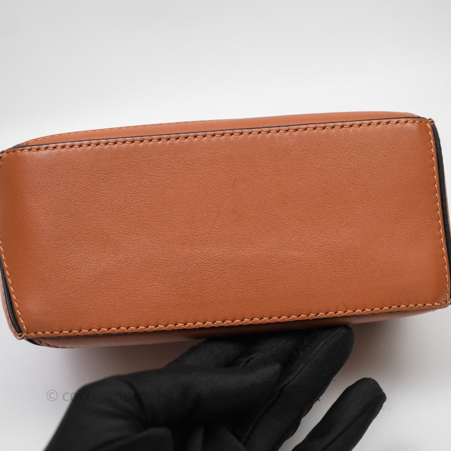 Loewe Mini Puzzle Bag Tan Calfskin Palladium Hardware