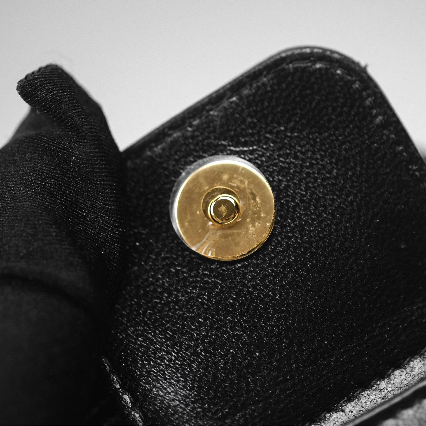 Chanel Cargo Pocket Top Handle Vanity with Chain Black Shiny Lambskin Gold Hardware 22K