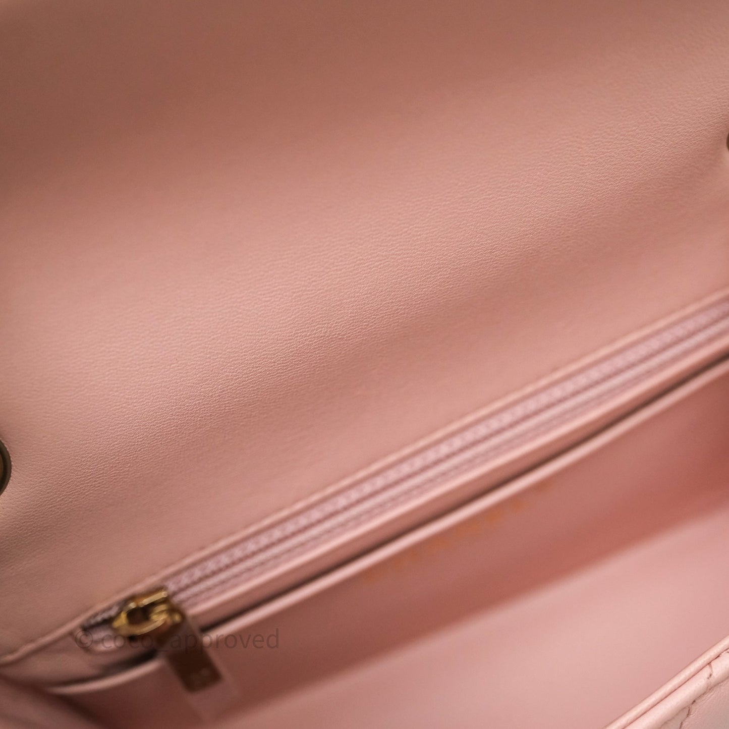 Chanel Mini Square Flap Quilted Pink Lambskin Gold Hardware