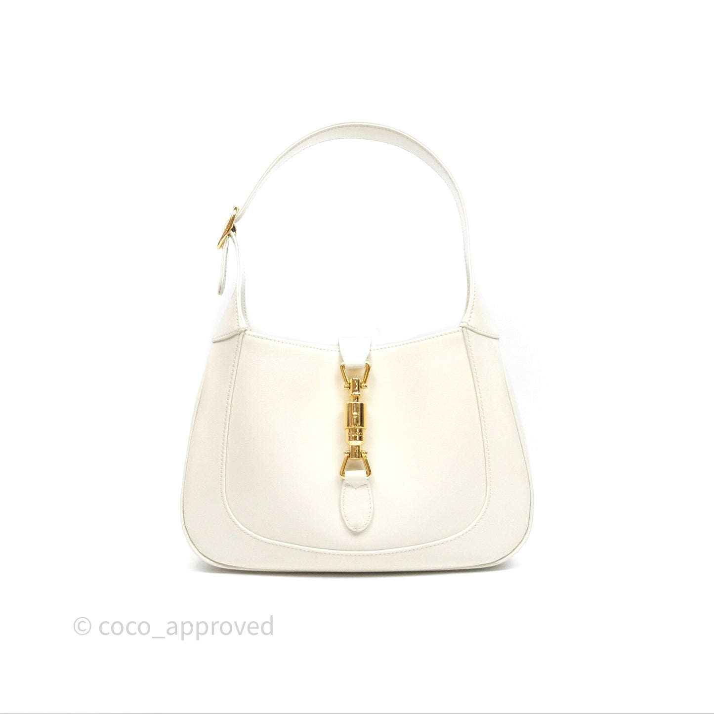 Gucci Jackie 1961 White Small Shoulder Bag Gold Hardware