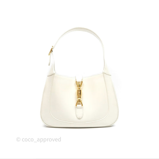 Gucci Jackie 1961 White Small Shoulder Bag Gold Hardware