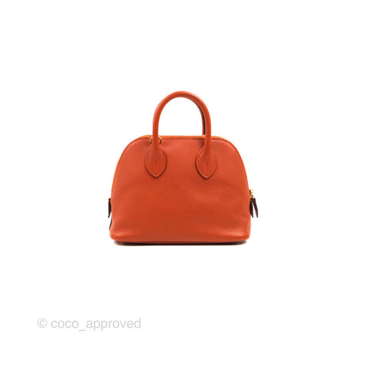 Hermes Mini Bolide 1923 Bag Terre Battue/Anemone Evecolor Gold Hardware