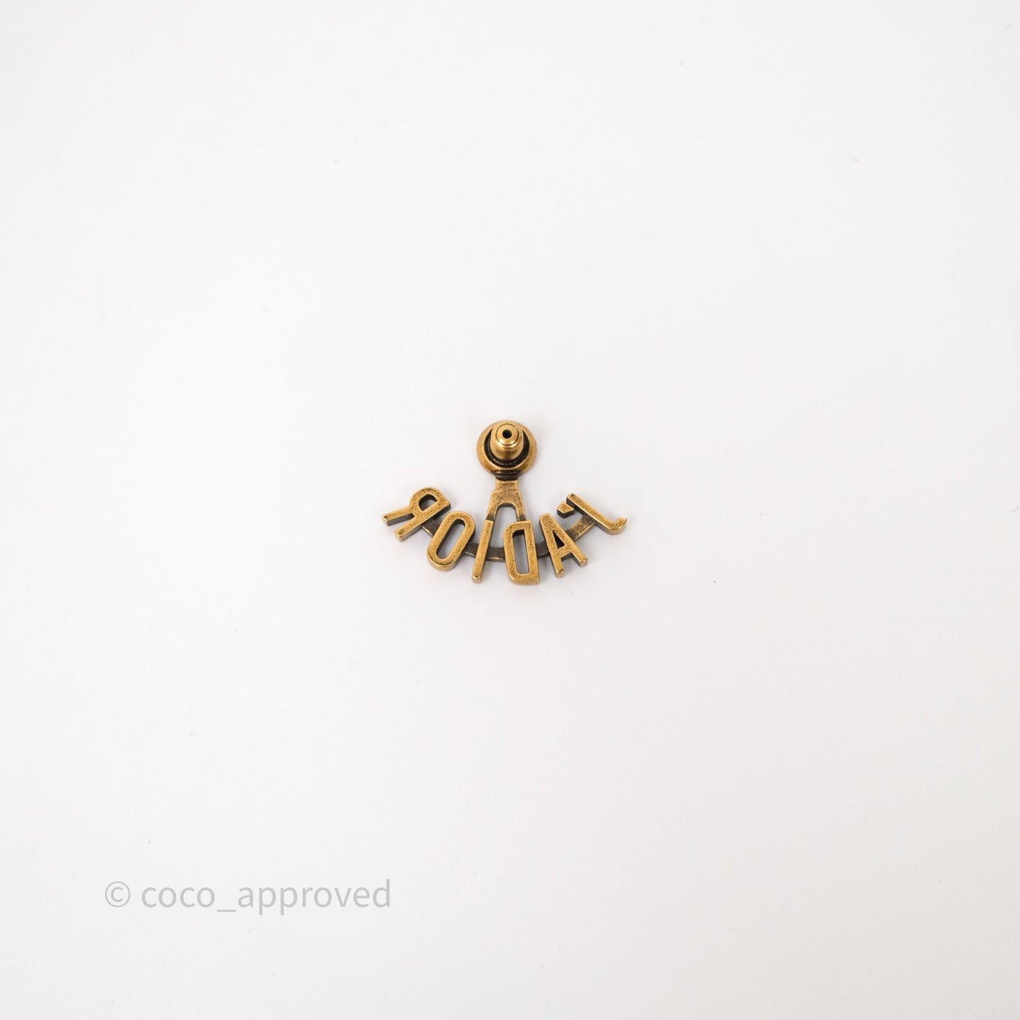 Christian Dior J'Adior Bee Earrings Aged Gold Tone