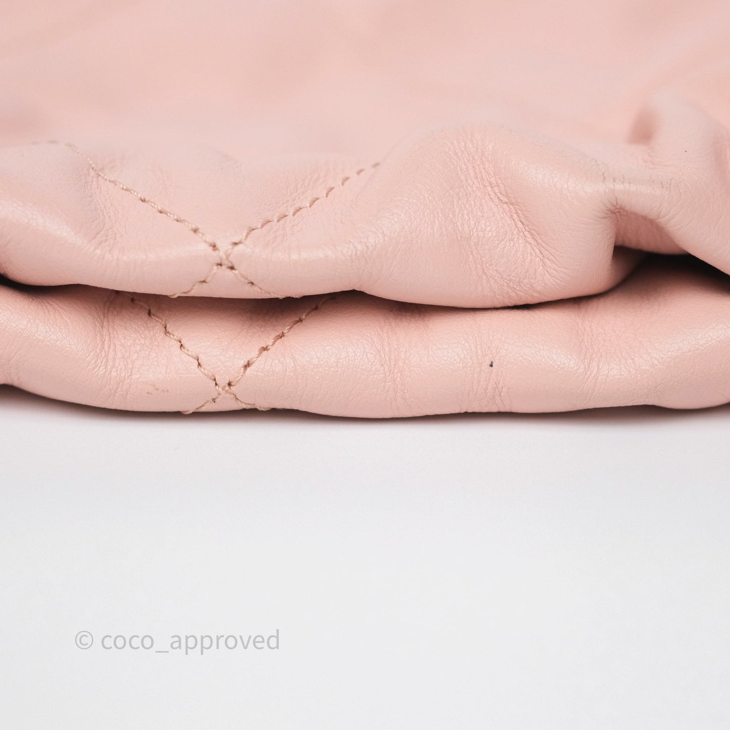 Chanel 22 Medium Pink Crumpled Calfskin Aged Gold Hardware