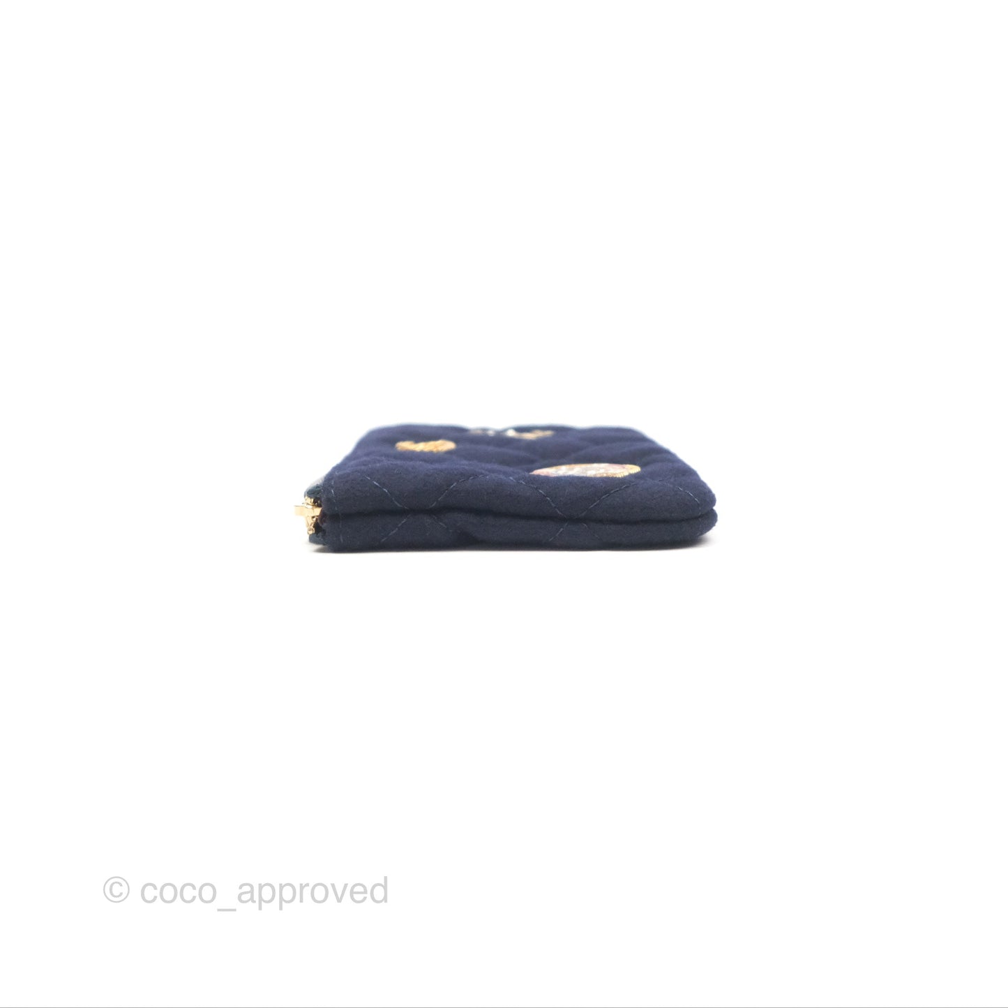 Chanel Coco Cruise Charms Mini O Case Navy Jersey