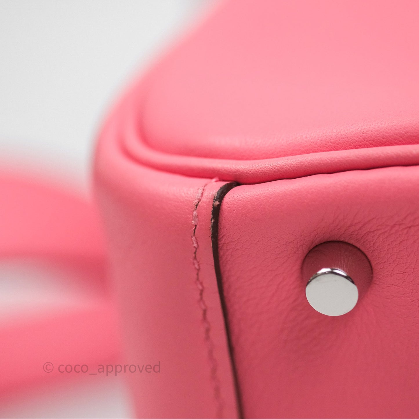 Hermès Mini Lindy 20 Rose Ete K4 Swift Palladium Hardware