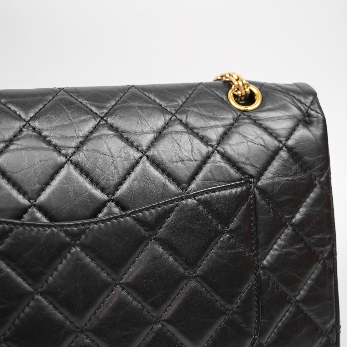 Chanel Reissue Quilted Aged Calfskin Black Aged Gold Hardware 227