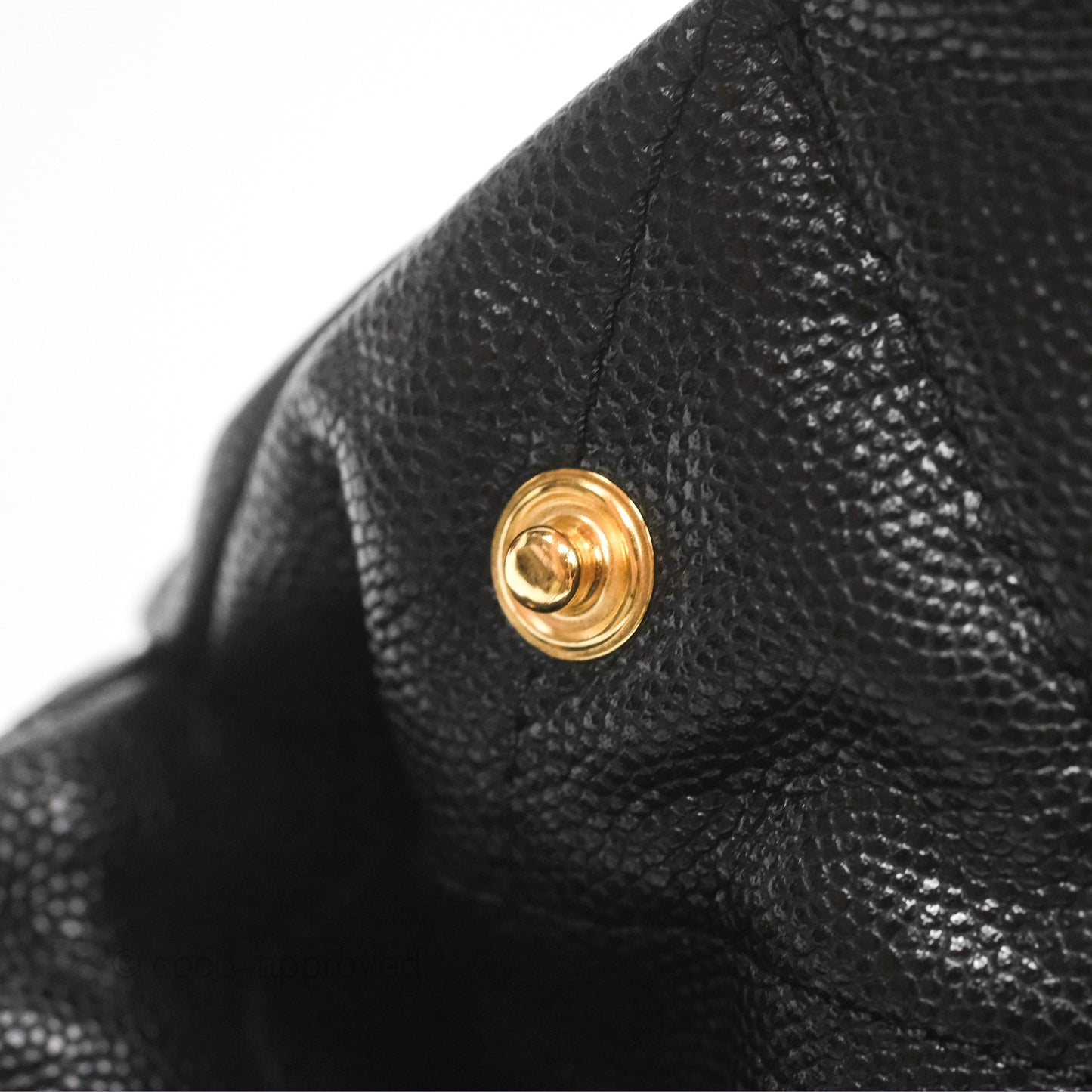 Chanel 22 Small Black Shiny Caviar Aged Gold Hardware