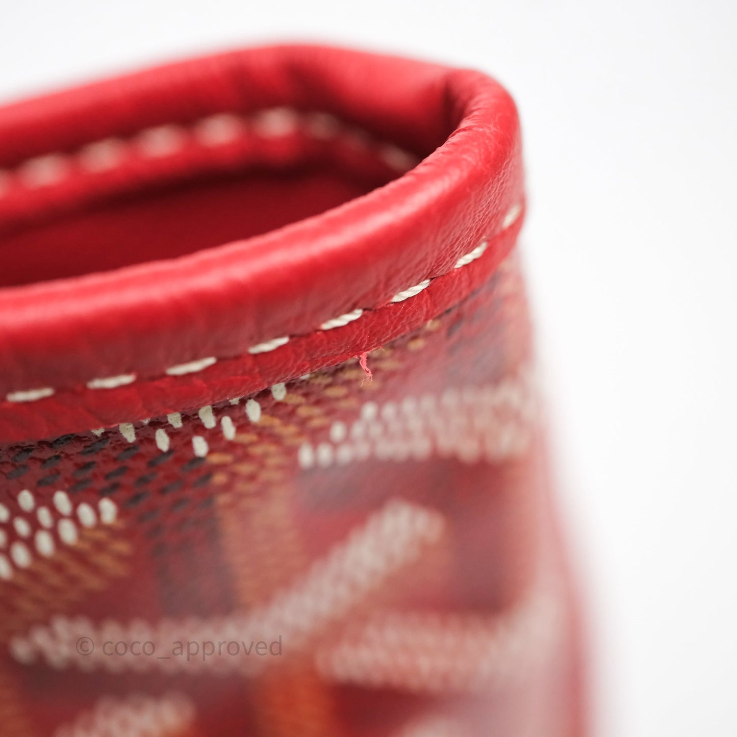 Goyard Anjou Mini Tote Bag Red Goyardine Canvas