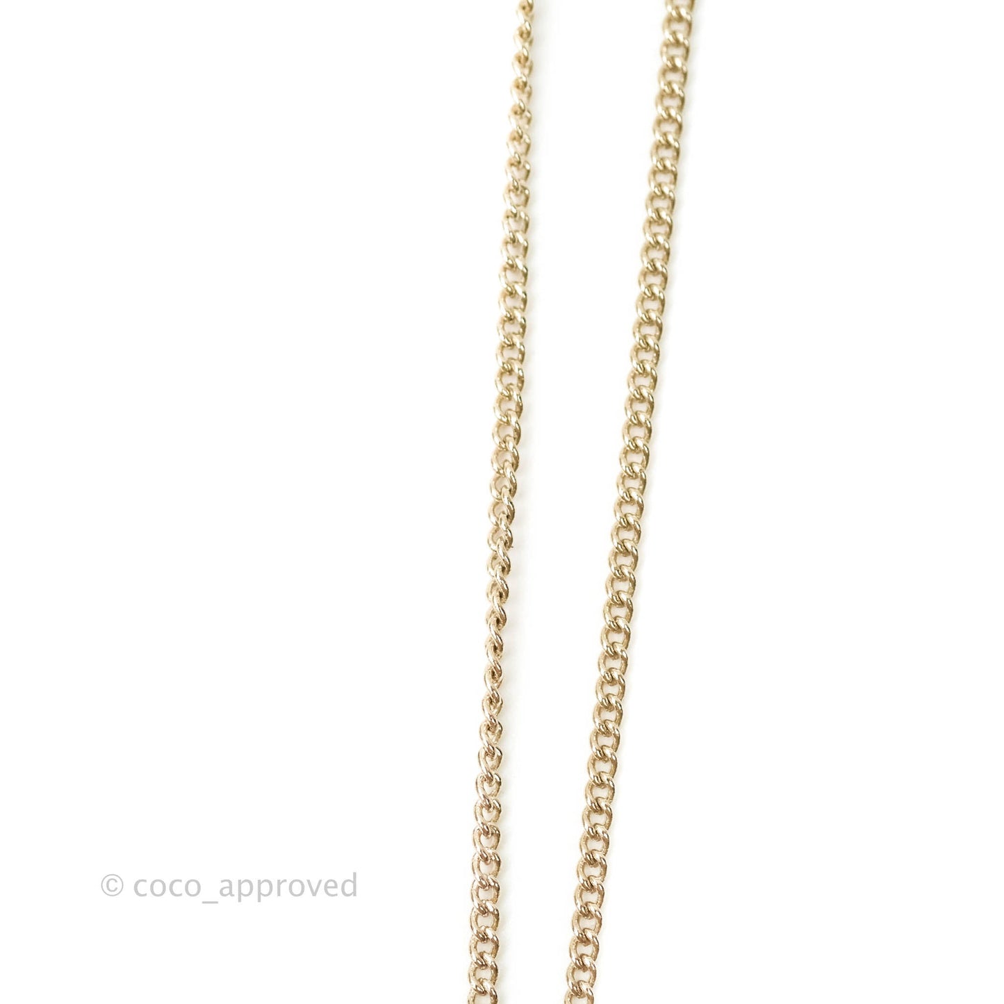 Chanel CC Crystal Necklace Gold Tone 20S