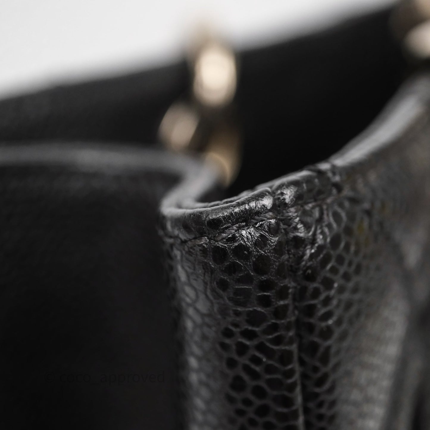 Chanel GST Black Caviar Silver Hardware