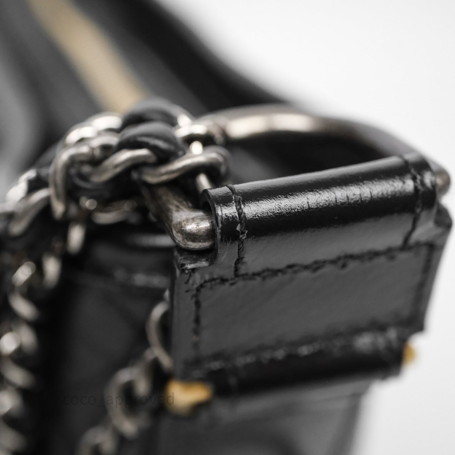 Chanel Small Gabrielle Hobo Quilted Black Aged Calfskin
