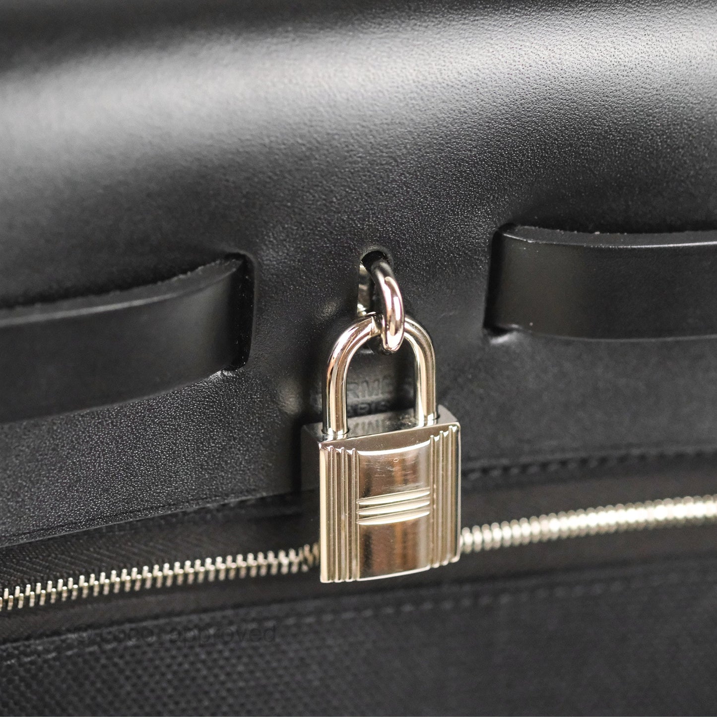Hermès Herbag Zip 31 Retourne Black Canvas Palladium Hardware
