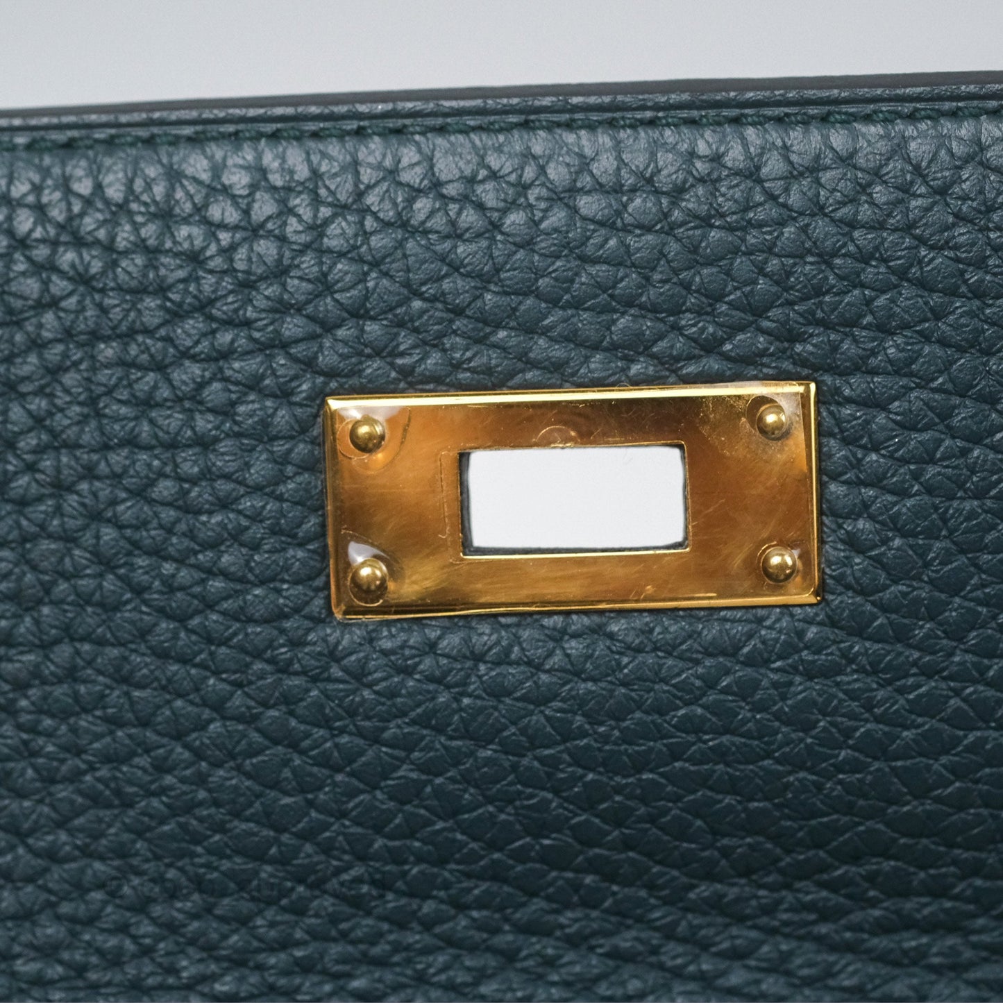 Hermes Kelly 28 Clemence Vert Cypress 6O Gold Hardware