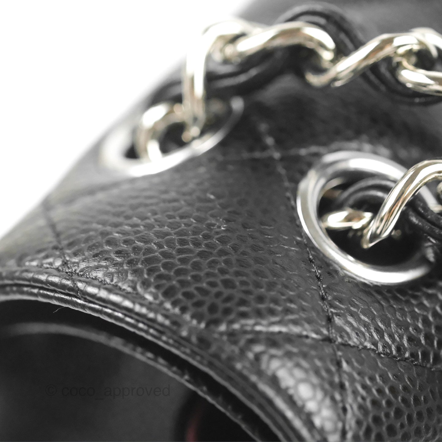 Chanel Jumbo Double Flap Black Caviar Silver Hardware⁣⁣
