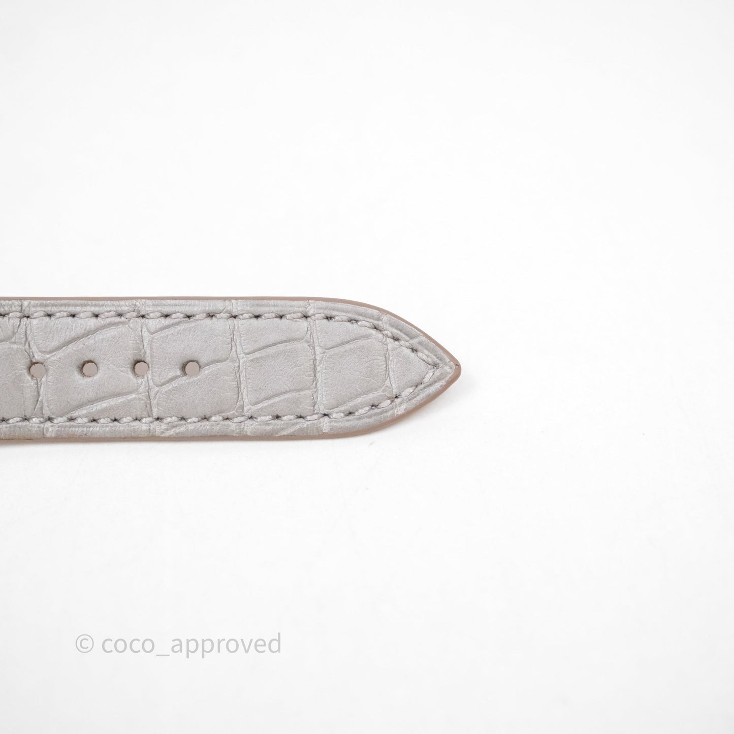 Hermès Heure H Watch Diamond Grey Alligator Palladium Hardware