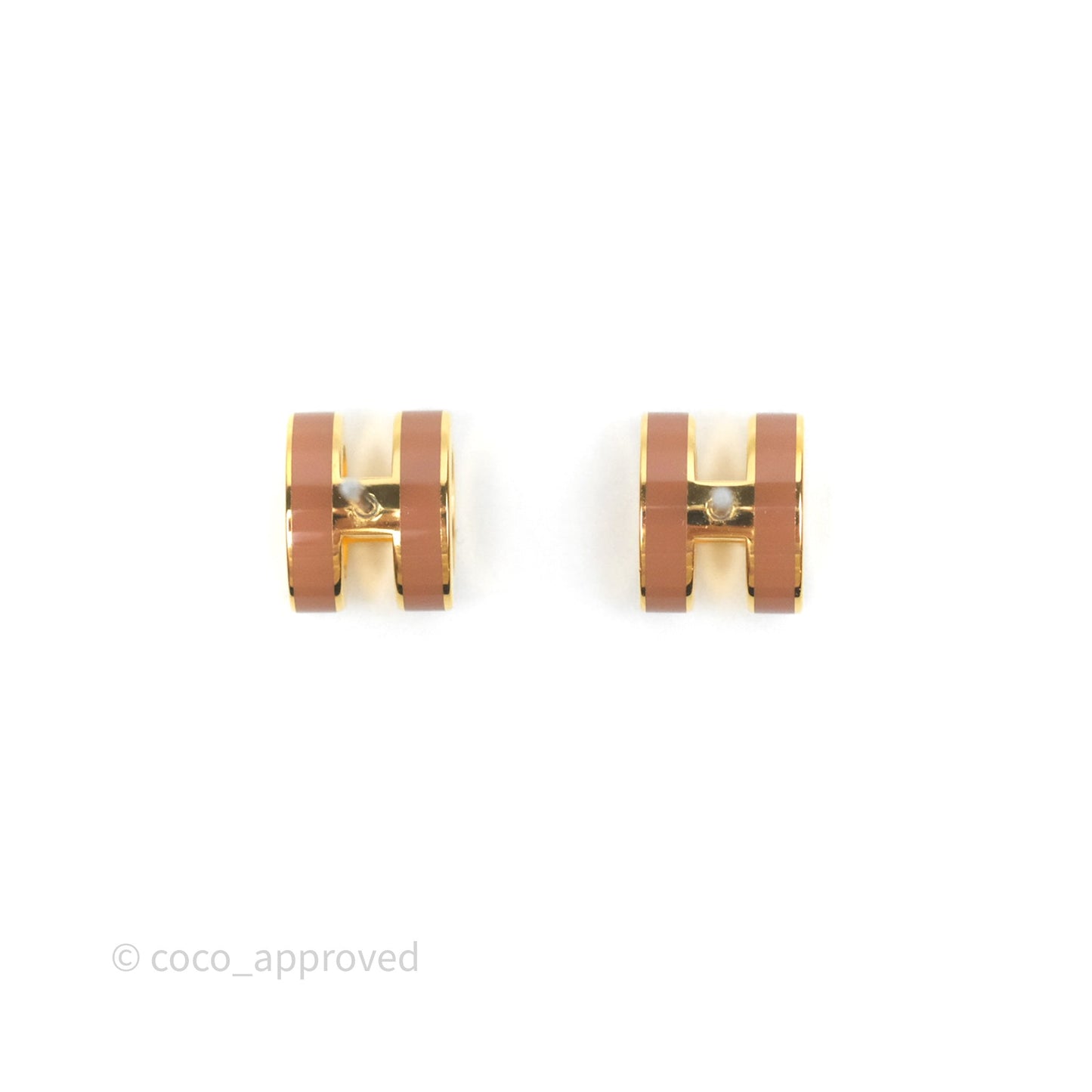 Hermès Mini Pop H Earrings New Gold A9 Gold Hardware