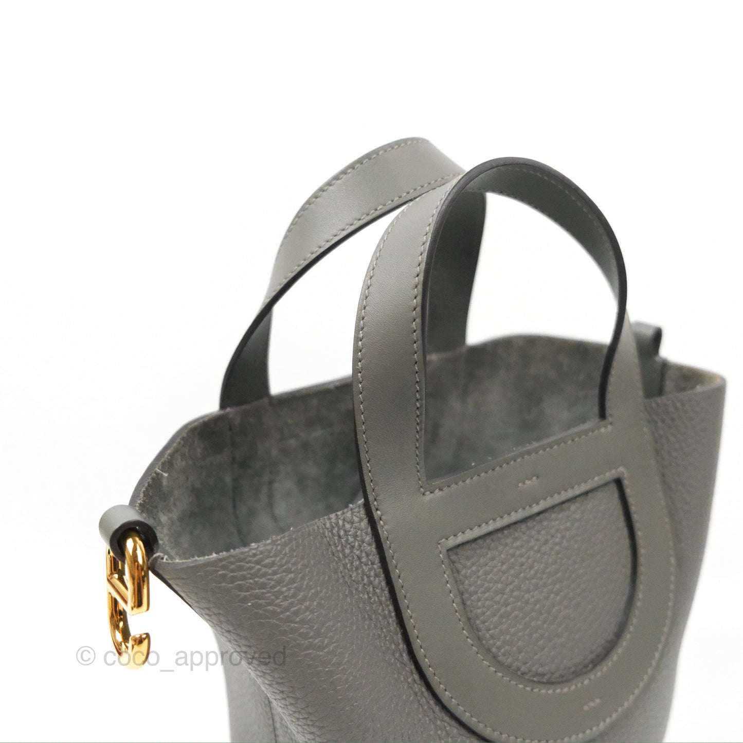Hermes In-The-Loop 18 Gris Meyer 0L Clemence Gold Hardware