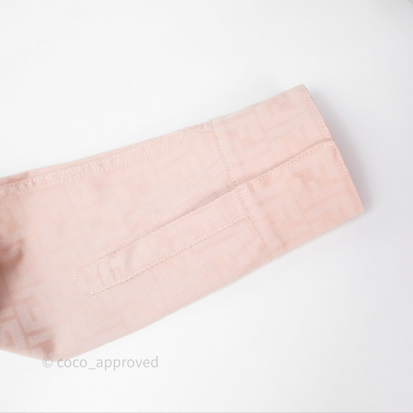 Fendi Denim FF Belted Jacket Pink